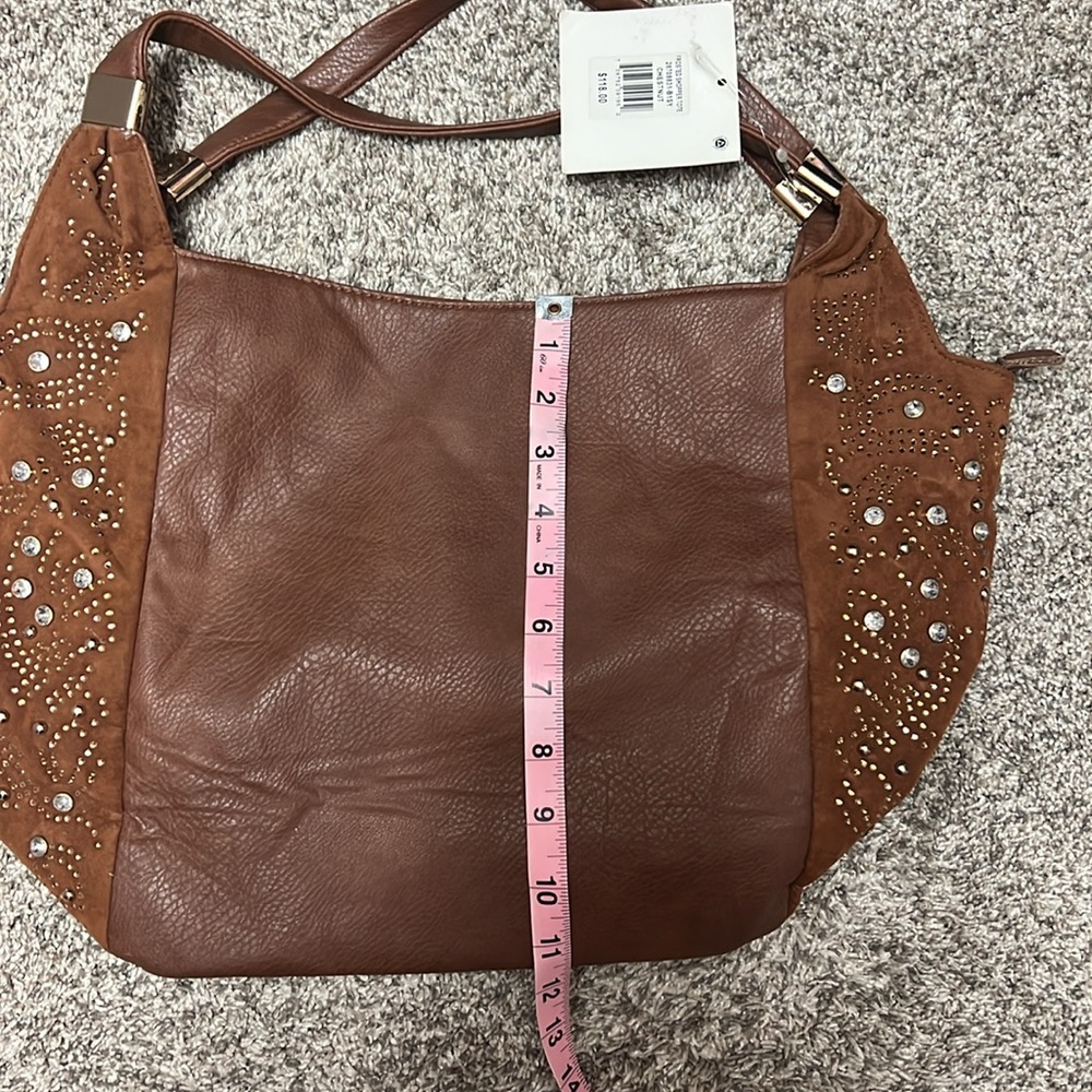 Belle France NWT Frosted Shopper Tote in Chestnut - Picture 7 of 7